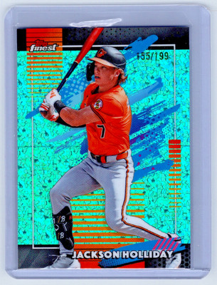 2026 Topps Jackson Holliday #104 Uncommon Mini-Diamond Aqua Refractor /199