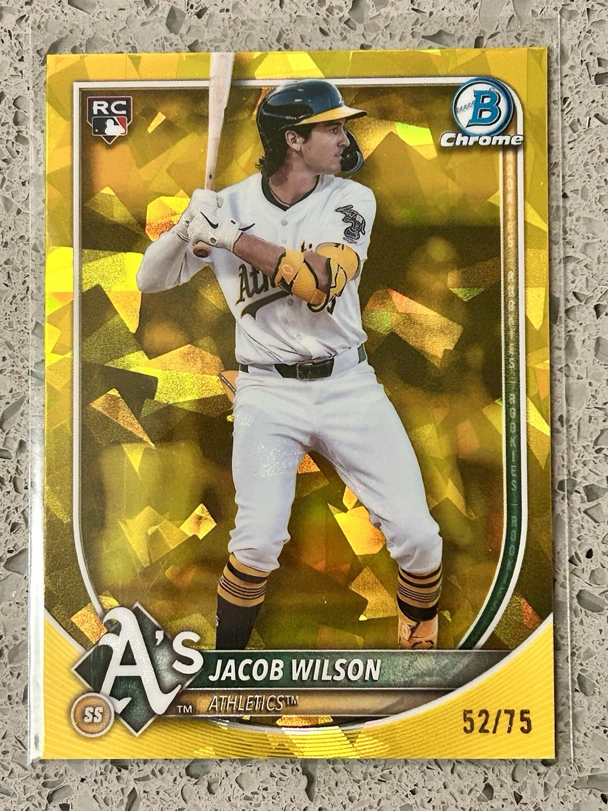 2025 Bowman Chrome Sapphire Edition - Jacob Wilson #1 Yellow /75 (RC)