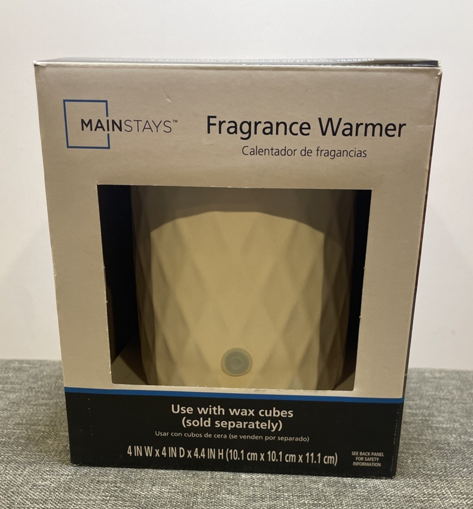 MAINSTAYS ELECTRIC Fragrance WAX WARMER CREAM COLOR SMALL DIAMOND NIB