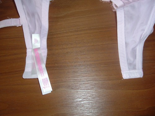 2 Victoria's Secret PINK Push Up Underwire Bras 36DD Pastel Rainbow Lace + Blue - Picture 7 of 11