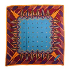 VTG Designer 100 Silk Scarf 29  / 75CM Square Wrap Crepe de Chine Hand-rolled