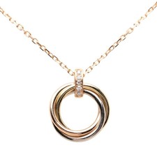 Cartier Trinity 5-Diamond Pendant Necklace in Gold, Silver, 18K Pi... GZl1gw9d