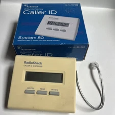 Radio Shack Caller ID System 80 Caller ID Display Box Beige Digital Vintage