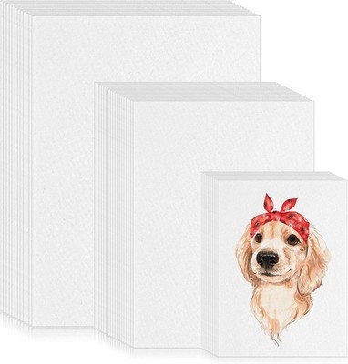 300 Sheets 3 Sizes Painting Paper 90 lb 160 GSM White Artist Drawing Writing