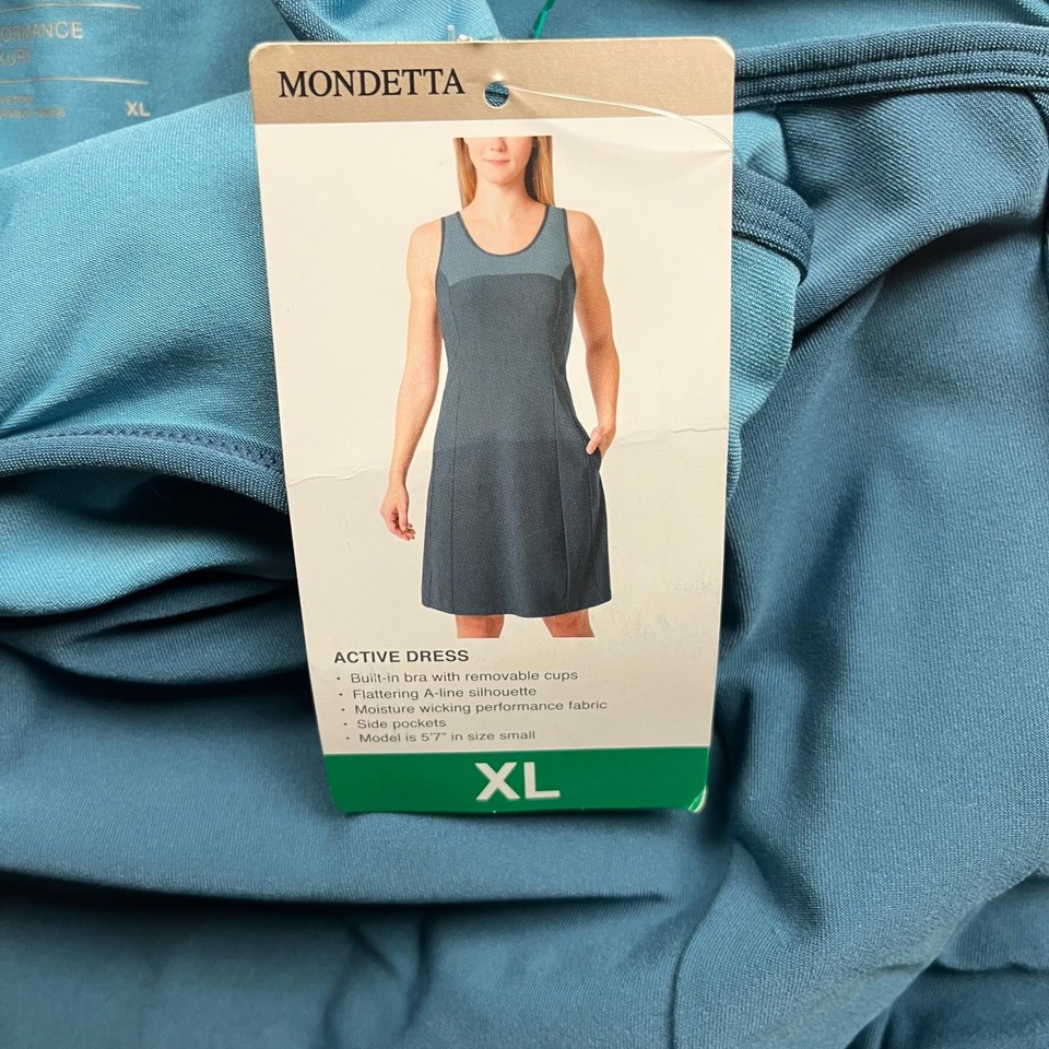 MONDETTA Tennis dress Womens XL golf work Performance sports Active Bra ...