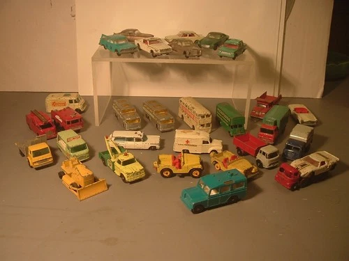 Vintage 1960’s Matchbox Made in Lesney, England Die-Cast  Vehicles Lot Of 29