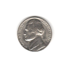 1981 P United States Jefferson Nickel Coin