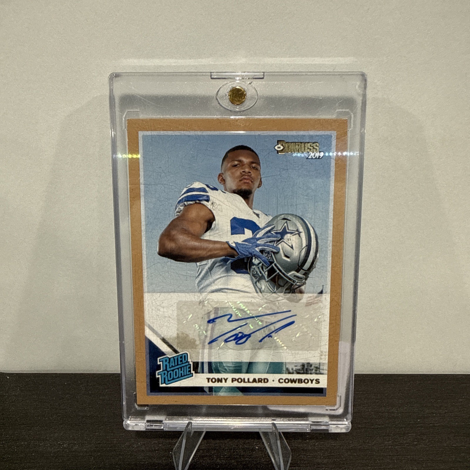 Tony Pollard Panini Donruss #337 Autograph Bronze