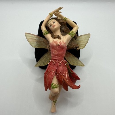 Faerie Glen Rinablaze FG5827 2005 Munro Coral Flower Dress Fairy 4'' Ornament