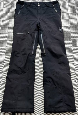 HERREN SPYDER PROPULSION GORE-TEX SHELL SKI BERG HOSE GRÖßE UK M EU 50 SCHWARZ