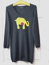 Colour Eighteen Womens Sz S Sweater Tunic Mini Dress Long Sleeve Dark Gray