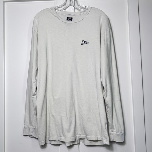 Vans Pilgrim Surf Supply Long Sleeve T-Shirt Mens Large Beige Graphic Crew Neck