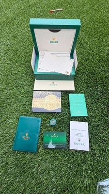 Rolex Watch Box 39139.04 Oyster M Green Wave Box – Box Only – No