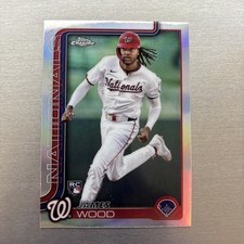 James Wood 2025 Topps Chrome #132 Refractor Washington Nationals Rookie Card