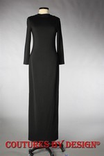 St John Knits Couture Milano Knit Caviar Black Gown Size 8 NWT MSRP 1195