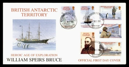 DR WHO 2002 BRITISH ANTARCTIC TERRITORY FDC SCOTTISH EXPEDITION COMBO L1 M74705