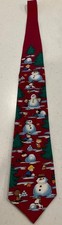 Vintage Snoopy And Friends "The Perfect Snowman" Men's Silk Tie Made in USA
