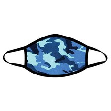 Foxi Crumpet Neva Nude Camo Mask-Blue Large Cotton Made In USA