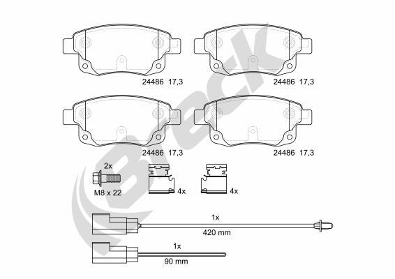 Breck BremsbeläGe Bremsbelegsatz Hinten Passend FüR Ford Transit Bus-image