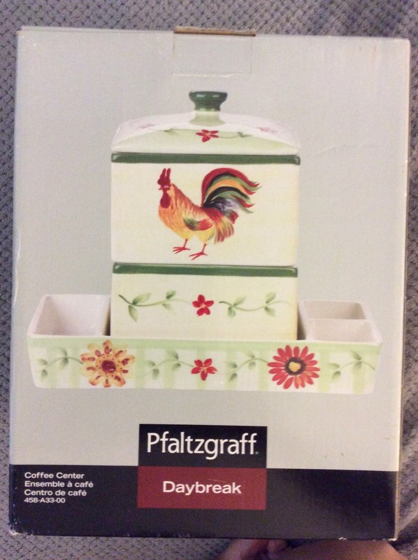 Pfalfzgraff (Daybreak Pattern) Coffee Center NEW in box