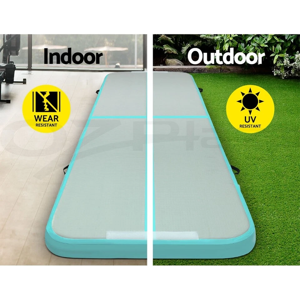 Everfit 3/4/5M Air Track Mat Gymnastics Tumbling Exercise Inflatable Pump 10CM - image 4 of 4