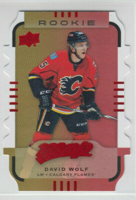 15/16 UD MVP Calgary Flames David Wolf Colours & Contours Gold L1 RC card #178