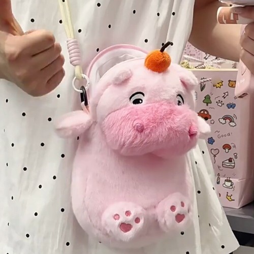 Animal Doll Lulu Capybara Doll Bag Cartoon Plush Shoulder Bag Stationery - Picture 12 of 14