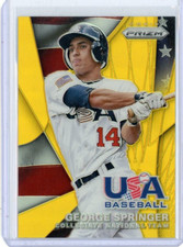 2015 Panini Prizm Baseball USA Gold Prizm #4 George Springer No 10 of 10