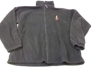 Vintage Usa Olympic Torch Full Zip Fleece Sweater Size Large Ebay