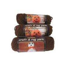 NEW CARON Lot of 3 BROWN 1.5 oz 43 yds Acrylic Yarn Crochet Knitting Crafts
