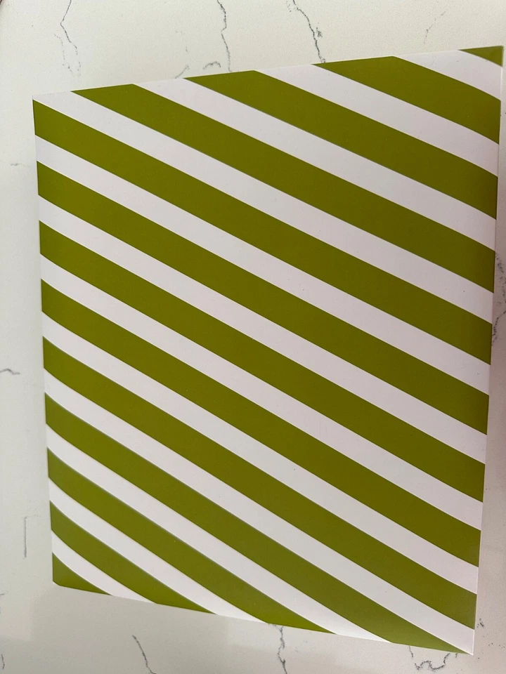 Stampin' Up! Álbum de diseño de anillos a rayas verdes/blancas de temporada de 8x8 10 páginas protectoras Foto 4 de 4