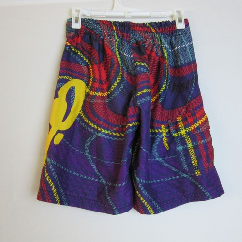 Nike Swim Trunks 6.0 Purple Geometric Striped Boys Youth 7 - Picture 3 of 4