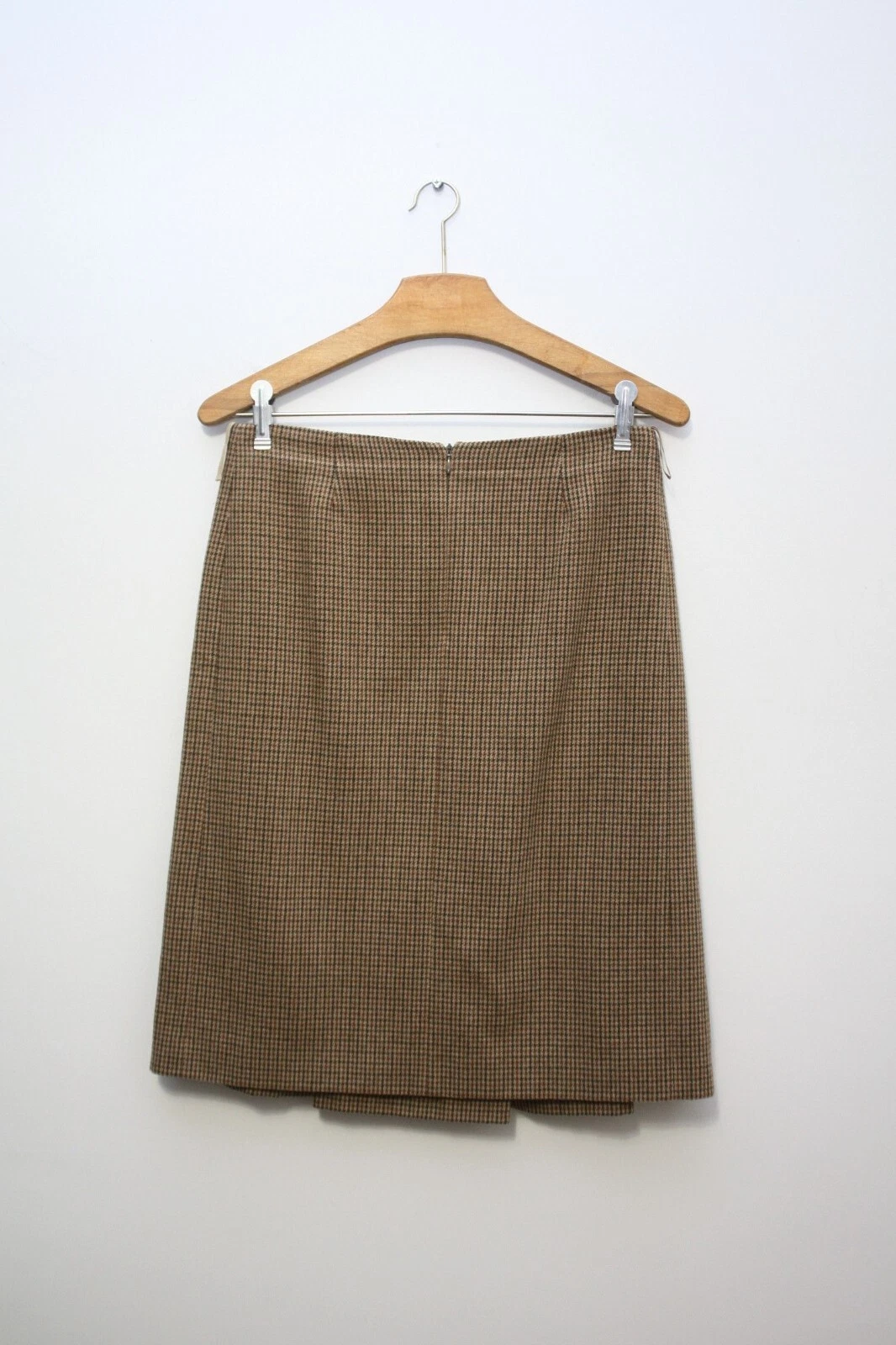 Gonna Miu Miu misto lana cashmere beige marrone Made in Italy