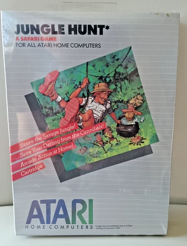 Jungle Hunt; Atari 400/800/XL/XE; Cartridge w/Manual in Box; CIB; RX8049