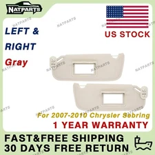 Pair Gray Side Sun Visor for 2007-2010 Chrysler Sebring 1HW51DW1AA 1HW52DW1AA