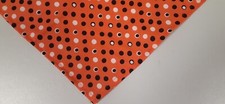 Buster Brown Dog Bandana, Halloween, Orange, Black, Polka Dots, XS, S, M, L