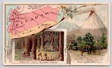 1890s Arbuckle Bros Coffee Ecuador Map Victorian Trade Card