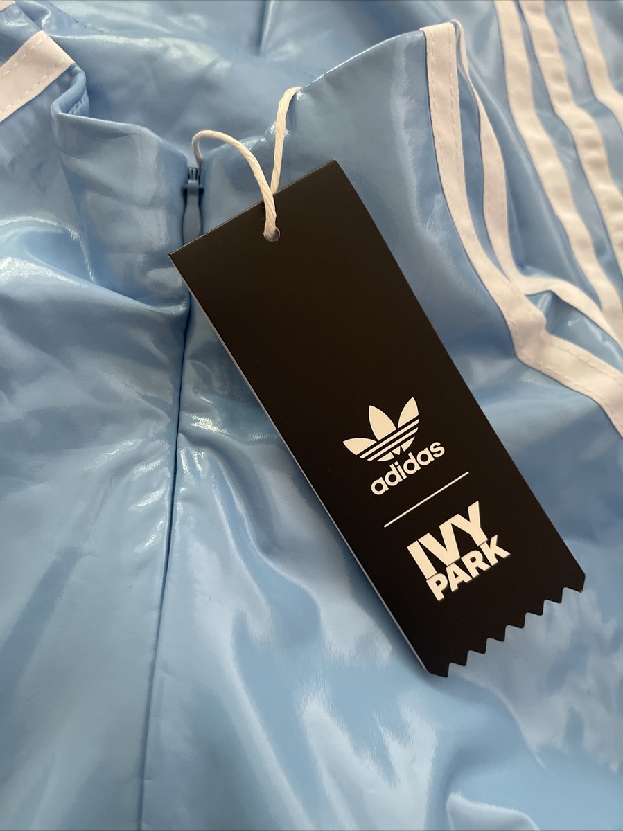 Ivy Park & Adidas Full Zip Latex Dress Light Blue & White Size XS ( NEW) |  eBay