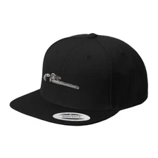 Pipe Wrench Embroidered Flat Visor Snapback Hat