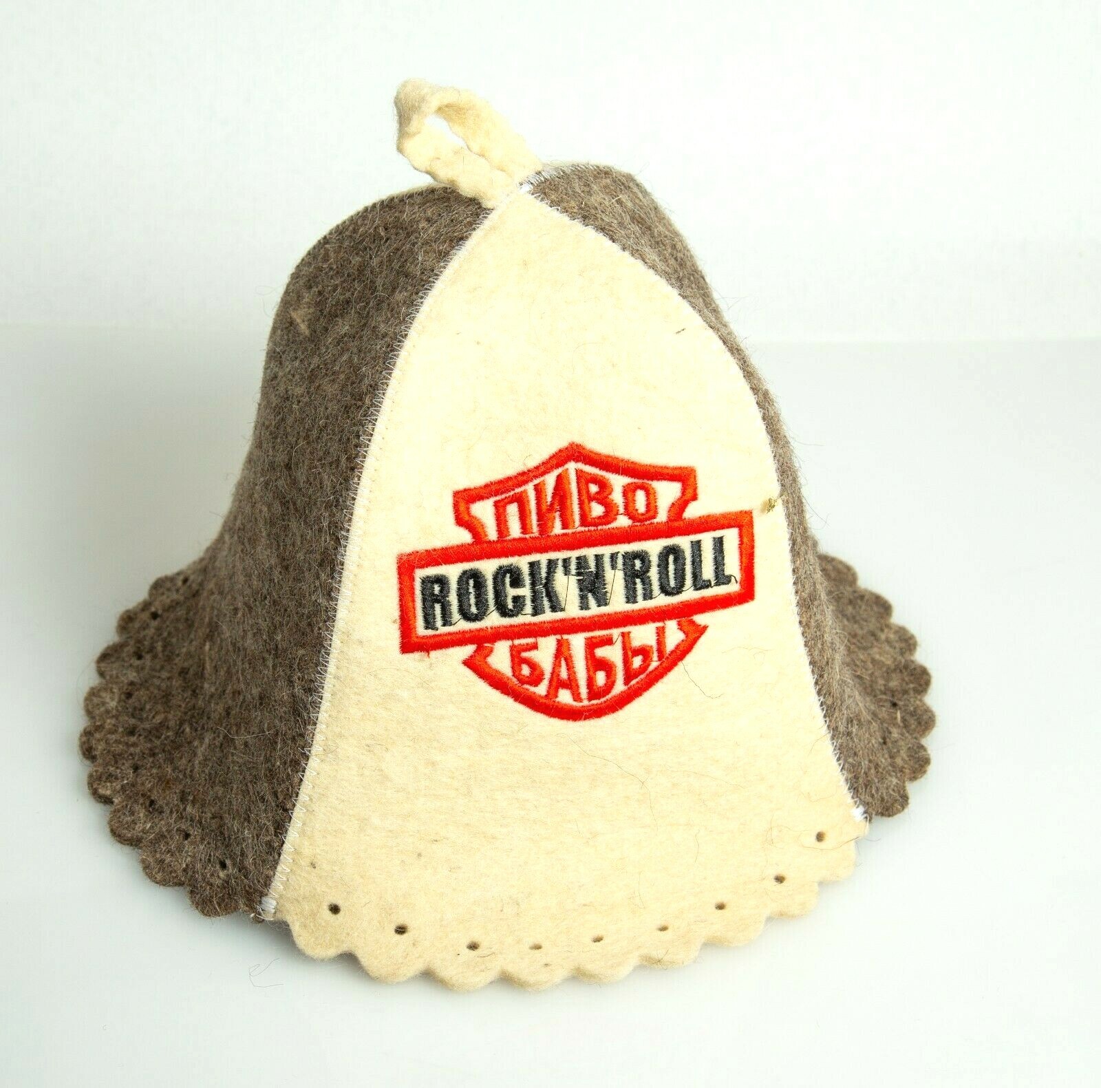 Sauna Hat sheep wool Felt Russian Banya for men Bath hair Care Rock and roll