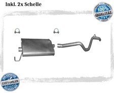 Auspuffanlage für Mercedes ML270 W163 2.7CDI Auspuff Endrohr Mitteltopf Schelle