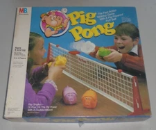 Vintage PIG PONG Game 1986 Milton Bradley Fast Action Tabletop Game Pig Powered