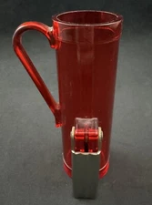 Vintage Replica Golf Bag Red Plastic Shot Glass w/ Corkscrew Bottle Opener