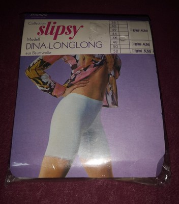 Slipsy, Langbein-Höschen, Triumph, Gr. 46, weiss, vintage, DINA-LongLong, OVP,
