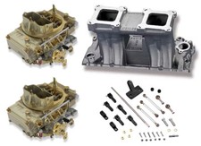 Weiand Tunnel Ram Intake Kit2x4 450cfm Carbswlinkageoval Port396-502 Bbc