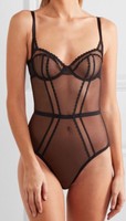 Agent Provocateur L'agent Adah Black Lace Mesh Bodysuit Sz 32d Agent Provocateur L'agent Adah Black Lace Mesh Bodysuit Sz 32d