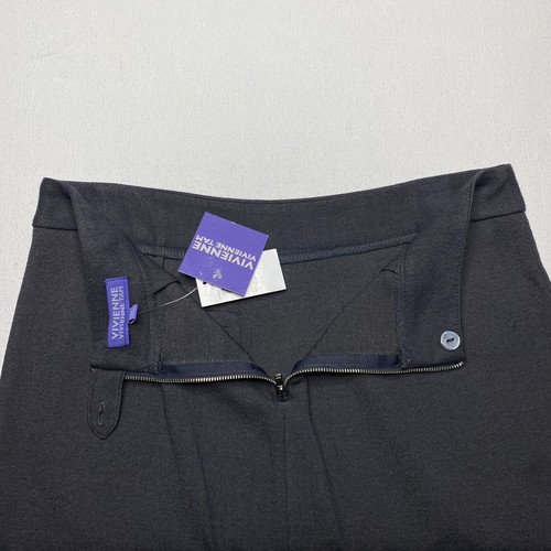 Vivienne Tam Womens Skirt sz 8 Gray A Line Lightweight Stretch Zipper Accent NEW - Picture 12 of 24
