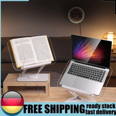 Acrylic Book Stand for Reading Adjustable Book Holder for Laptop Recipe Textbook