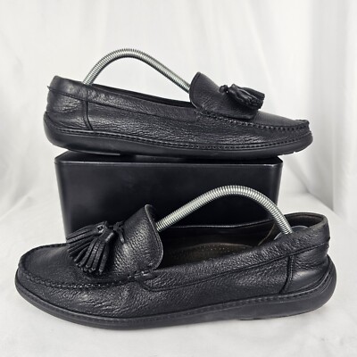 Bragano Black Pebbled Leather Tassel Kiltie Casual Comfort  display picture 1