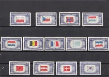 1943 WWII Overrun Countries Full Set SC#909-921 MINT NH